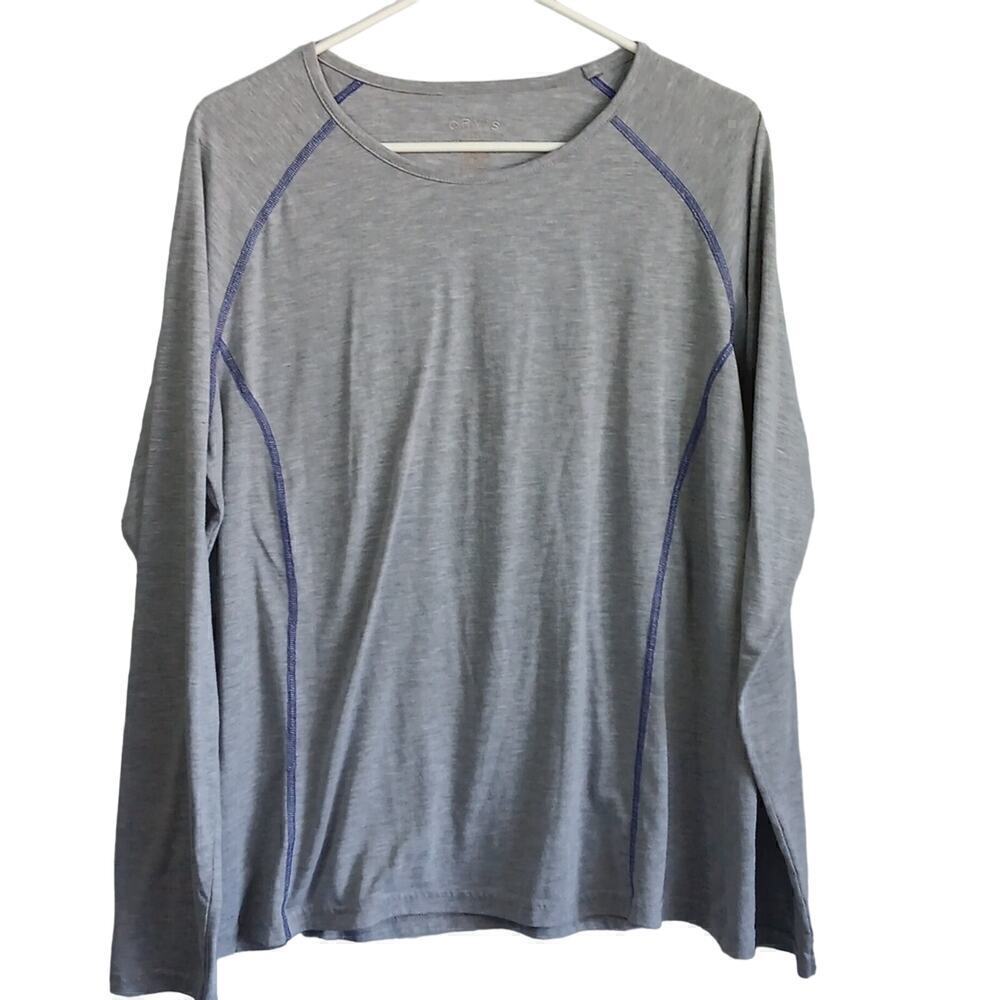 EUC Orvis XL Women's Long Sleeve Gray Athletic Top